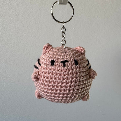 Porte-clé Chat boule de riz