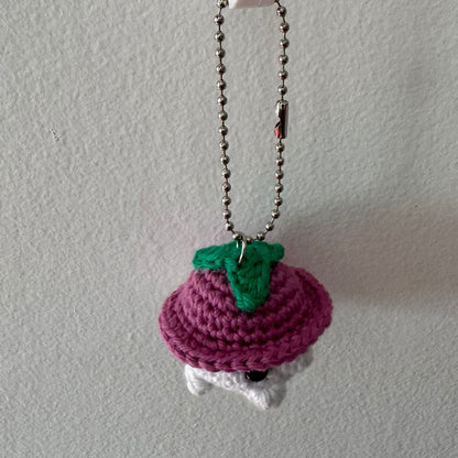 Porte-clé Champignon Aubergine