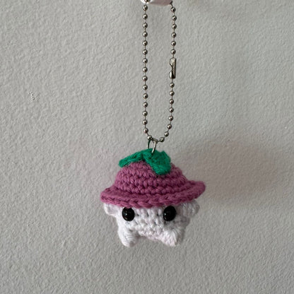 Porte-clé Champignon Aubergine