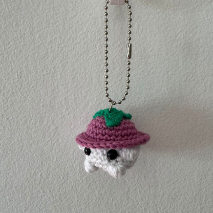 Porte-clé Champignon Aubergine