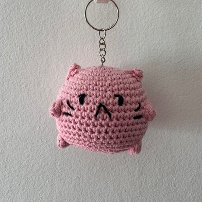 Porte-clé Chat boule de riz